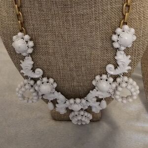 J. Crew White Enamel Necklace
